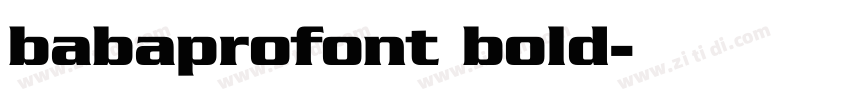 babaprofont bold字体转换